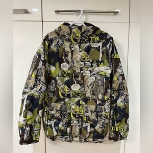 Burton X Streetwear Comic All Over Print Ski Snowboarding DryRide Jacket Size S